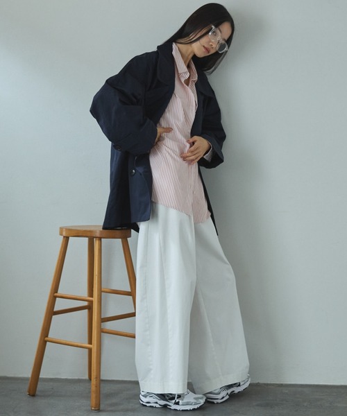 Doux archives（ドゥアルシーヴ）の「【26SS先行予約】ミドルトレンチコート（トレンチコート・レディース・カーキ/ベージュ/ネイビー・FREE）」の18枚目の写真