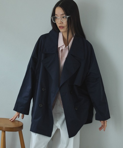 Doux archives（ドゥアルシーヴ）の「【26SS先行予約】ミドルトレンチコート（トレンチコート・レディース・カーキ/ベージュ/ネイビー・FREE）」の20枚目の写真