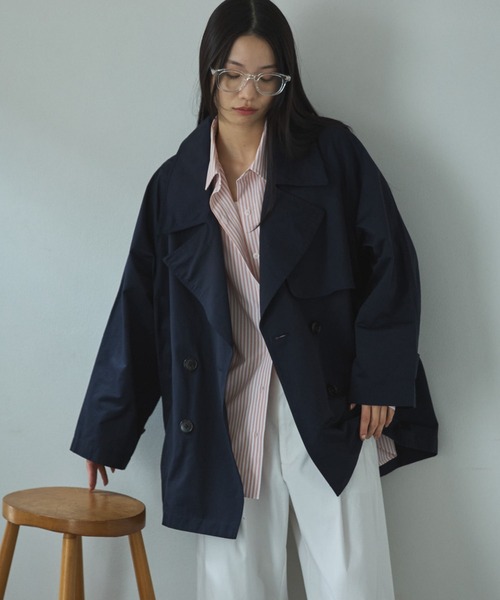 Doux archives（ドゥアルシーヴ）の「【26SS先行予約】ミドルトレンチコート（トレンチコート・レディース・カーキ/ベージュ/ネイビー・FREE）」の22枚目の写真