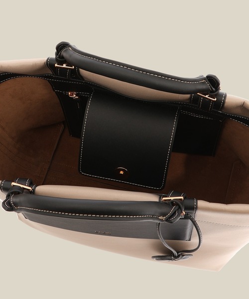 E'POR（エポール）の「【E'POR】BOAT BAG Medium/撥水・軽量・26SS新色（トートバッグ・レディース・ベージュ/ブラック/グレー・FREE）」の8枚目の写真