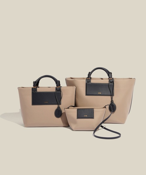 E'POR（エポール）の「【E'POR】BOAT BAG Medium/撥水・軽量・26SS新色（トートバッグ・レディース・ベージュ/ブラック/グレー・FREE）」の4枚目の写真