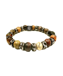 EIGHTVOLUME（エイトボリューム）の「EV Eight Volume Emblem Bead Bracelet (Brown)（ブレスレット）」