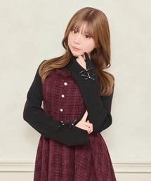 袖リボンタートルインナー
