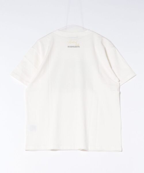INTERPLANET（インタープラネット）の「フォトプリント＆刺繍ロゴＴシャツ（Tシャツ/カットソー・レディース・チャコールグレー/オフホワイト/ライトベージュ・FREE）」の4枚目の写真