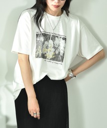 INTERPLANET | フォトプリント＆刺繍ロゴＴシャツ(Tシャツ/カットソー)