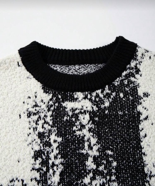 VIBGYOR（ヴィブジョー）の「【IZU】 アブストラクトジャガード ニットセーター（ニット/セーター・メンズ・ホワイト・FREE）」の11枚目の写真