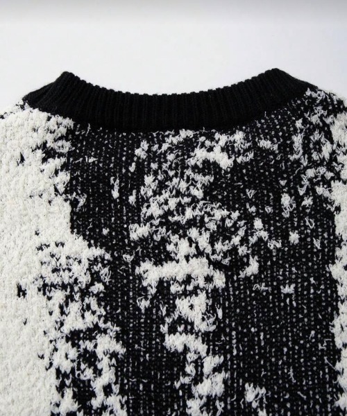 VIBGYOR（ヴィブジョー）の「【IZU】 アブストラクトジャガード ニットセーター（ニット/セーター・メンズ・ホワイト・FREE）」の10枚目の写真