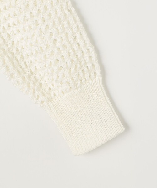 NOLLEY’S(ノーリーズ)の「《手洗い可能》テープメッシュ編ポロプルオーバー(ニット/セーター・レディース・ブラック/ブラウン/イエロー・38)」の10枚目の写真