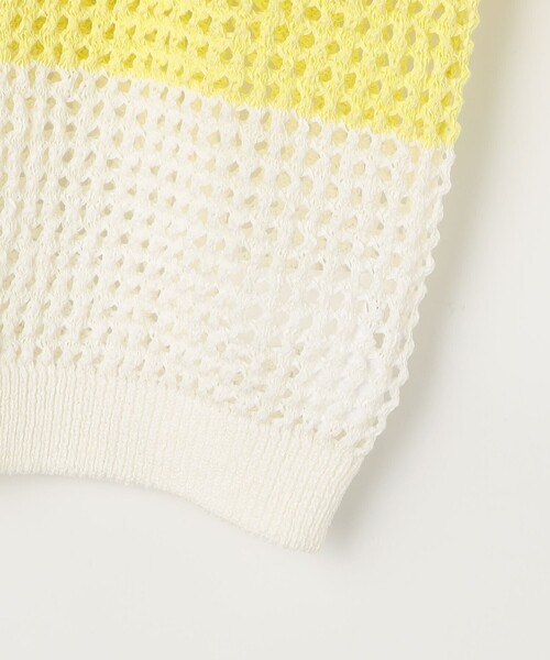 NOLLEY’S(ノーリーズ)の「《手洗い可能》テープメッシュ編ポロプルオーバー(ニット/セーター・レディース・ブラック/ブラウン/イエロー・38)」の11枚目の写真