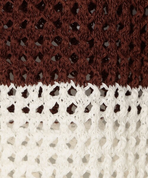 NOLLEY’S(ノーリーズ)の「《手洗い可能》テープメッシュ編ポロプルオーバー(ニット/セーター・レディース・ブラック/ブラウン/イエロー・38)」の13枚目の写真