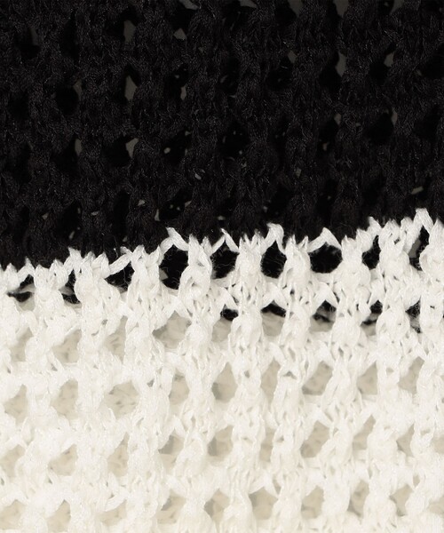 NOLLEY’S(ノーリーズ)の「《手洗い可能》テープメッシュ編ポロプルオーバー(ニット/セーター・レディース・ブラック/ブラウン/イエロー・38)」の14枚目の写真