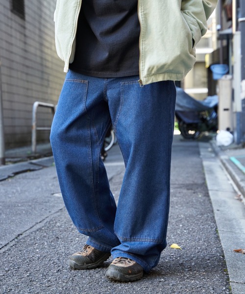 NO NEED(ノーニード)の「MVダブルニーデニムパンツ(デニムパンツ・メンズ・サックスブルー/ブラック/ネイビー・M/LL/L)」の21枚目の写真