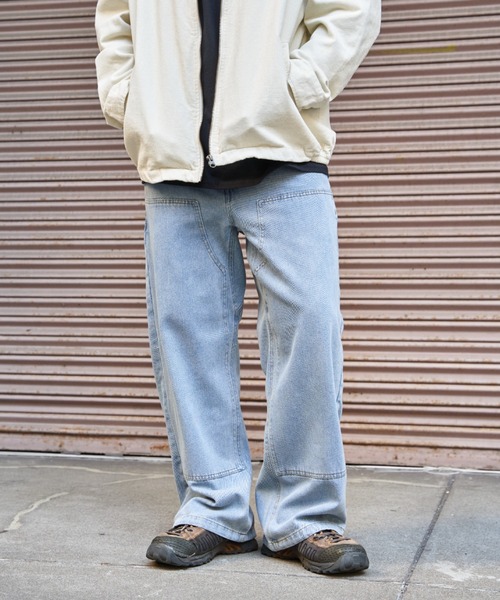 NO NEED(ノーニード)の「MVダブルニーデニムパンツ(デニムパンツ・メンズ・サックスブルー/ブラック/ネイビー・M/LL/L)」の15枚目の写真