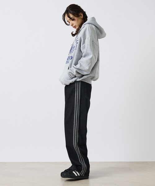 FRUIT OF THE LOOM(フルーツオブザルーム)の「MOANDMO × FRUIT OF THE LOOM HOODIE SWEAT/フーディープルオーバースウェット(パーカー・メンズ・ネイビー/ブラック/グレー・XL/L/M)」の4枚目の写真