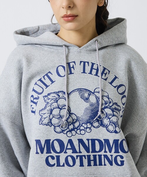 FRUIT OF THE LOOM(フルーツオブザルーム)の「MOANDMO × FRUIT OF THE LOOM HOODIE SWEAT/フーディープルオーバースウェット(パーカー・メンズ・ネイビー/ブラック/グレー・XL/L/M)」の8枚目の写真