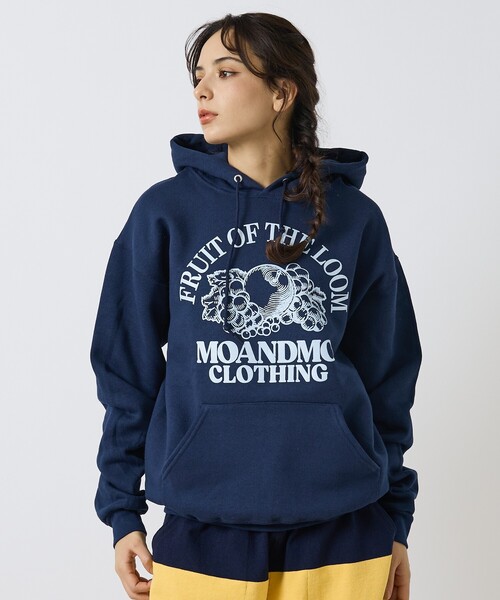 FRUIT OF THE LOOM(フルーツオブザルーム)の「MOANDMO × FRUIT OF THE LOOM HOODIE SWEAT/フーディープルオーバースウェット(パーカー・メンズ・ネイビー/ブラック/グレー・XL/L/M)」の12枚目の写真