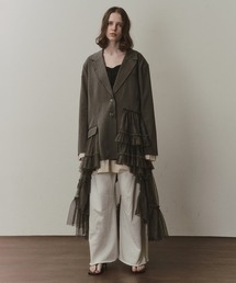 LA BELLE ETUDE（ラベルエチュード）の「アシンメトリーチュールドッキングテーラードJK（テーラードジャケット）」