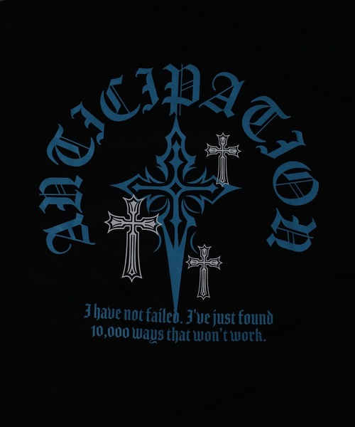 NYLAUS(ナイラス)の「【NYS】2026新作 オールドイングリッシュクロスロンT ロングTシャツ 長袖Tシャツ クロスプリント ロゴロンT(Tシャツ/カットソー・メンズ・ブラック/ブラック系その他/ホワイト・M/L)」の13枚目の写真