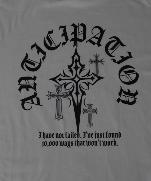 NYLAUS(ナイラス)の「【NYS】2026新作 オールドイングリッシュクロスロンT ロングTシャツ 長袖Tシャツ クロスプリント ロゴロンT(Tシャツ/カットソー・メンズ・ブラック/ブラック系その他/ホワイト・M/L)」の19枚目の写真