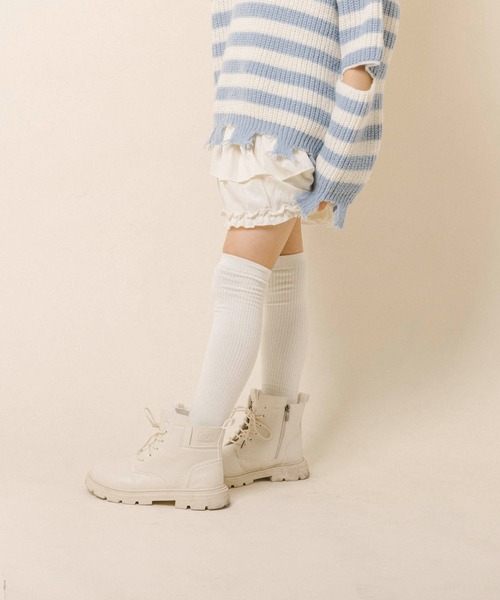 URBAN CHERRY（アーバンチェリー）の「【3足セット】リブニーハイソックス（ソックス/靴下・キッズ・ブラック・M/S）」の2枚目の写真