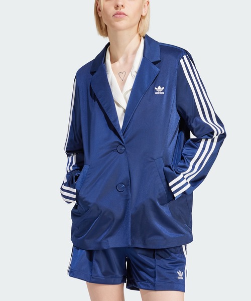 【美品】adidas アディダス テーラードジャケット ストレッチ M スーツ adidas（アディダス） ジャケット テーラードジャケット プレミアム