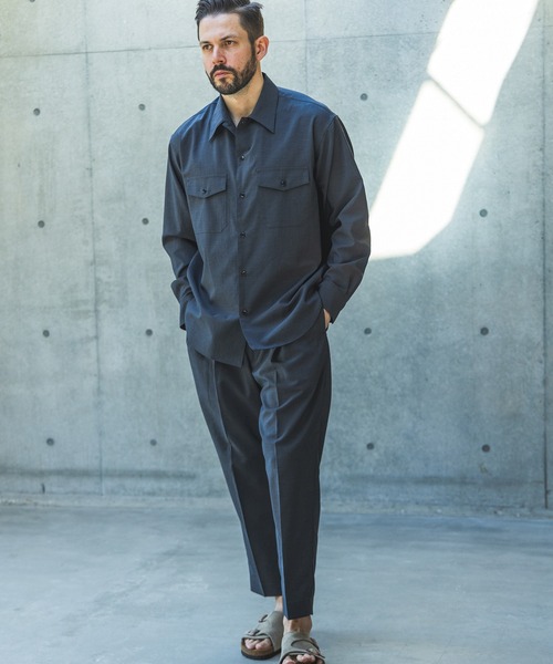 MR.OLIVE(ミスターオリーブ)の「QUICK-DRYING TAFFETA / CPO SHIRT /M261107(シャツ/ブラウス・メンズ・ブラック/ブラウン・MEDIUM/LARGE)」の4枚目の写真