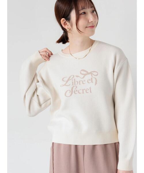 Te chichi TERRASSE(テチチテラス)の「リボンモチーフロゴニットプルオーバー(ニット/セーター・レディース・オフホワイト/ミント/グレー・F)」の1枚目の写真