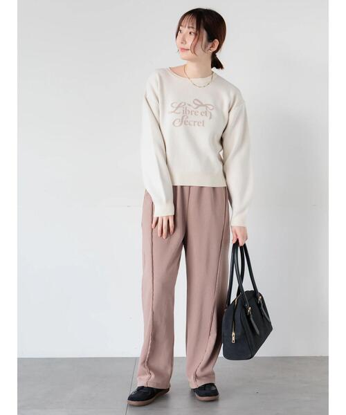 Te chichi TERRASSE(テチチテラス)の「リボンモチーフロゴニットプルオーバー(ニット/セーター・レディース・オフホワイト/ミント/グレー・F)」の5枚目の写真