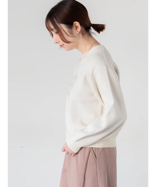 Te chichi TERRASSE(テチチテラス)の「リボンモチーフロゴニットプルオーバー(ニット/セーター・レディース・オフホワイト/ミント/グレー・F)」の8枚目の写真