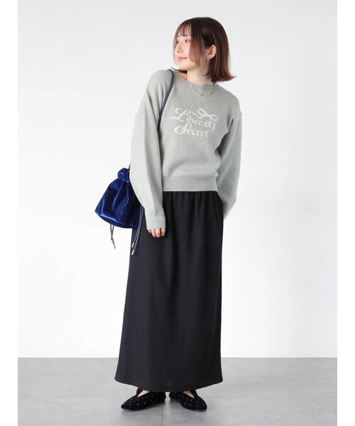 Te chichi TERRASSE(テチチテラス)の「リボンモチーフロゴニットプルオーバー(ニット/セーター・レディース・オフホワイト/ミント/グレー・F)」の11枚目の写真