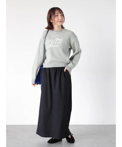 Te chichi TERRASSE(テチチテラス)の「リボンモチーフロゴニットプルオーバー(ニット/セーター・レディース・オフホワイト/ミント/グレー・F)」の12枚目の写真