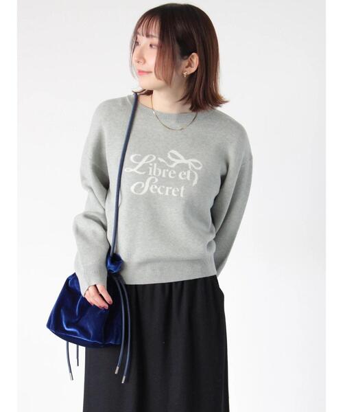 Te chichi TERRASSE(テチチテラス)の「リボンモチーフロゴニットプルオーバー(ニット/セーター・レディース・オフホワイト/ミント/グレー・F)」の13枚目の写真