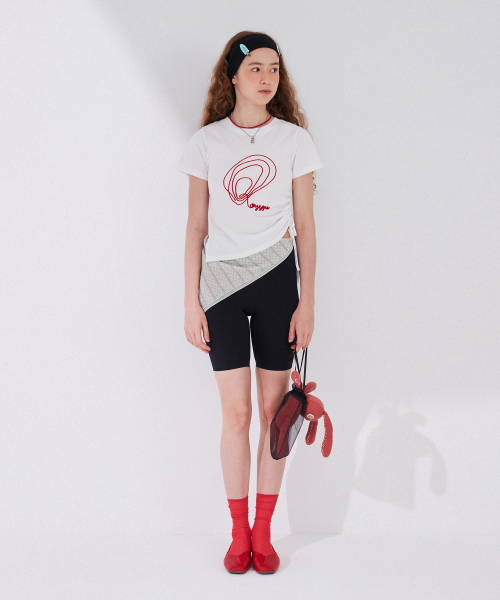 Between A and B（ビトウィーンエイアンドビー）の「オイスター ストリング Tシャツ [ホワイト]（Tシャツ/カットソー・レディース・その他・FREE）」の2枚目の写真