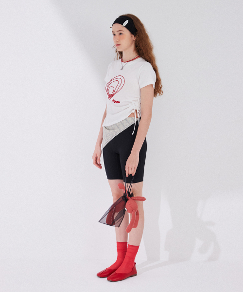 Between A and B（ビトウィーンエイアンドビー）の「オイスター ストリング Tシャツ [ホワイト]（Tシャツ/カットソー・レディース・その他・FREE）」の3枚目の写真