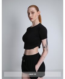 ソフトクロップ半袖Tシャツ(ブラック)