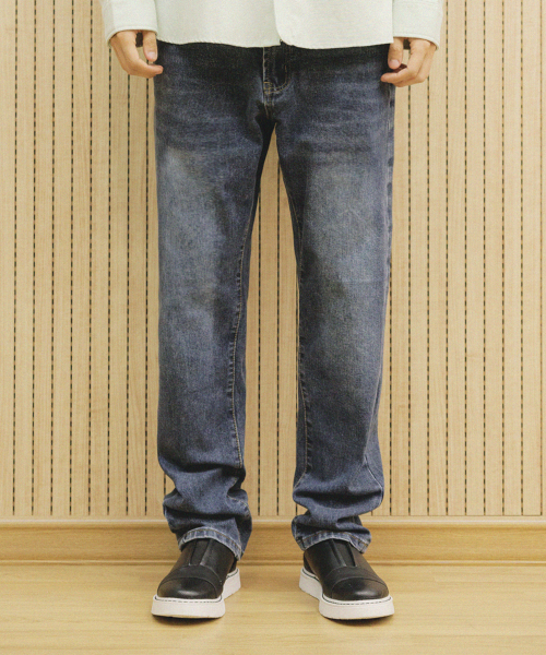 NUBINDA（ヌビンダ）の「スリムフィットスパンデニムパンツ[ディープブルー]（デニムパンツ・メンズ・その他・XXX-LARGE/M/L/XL/XXL）」の2枚目の写真