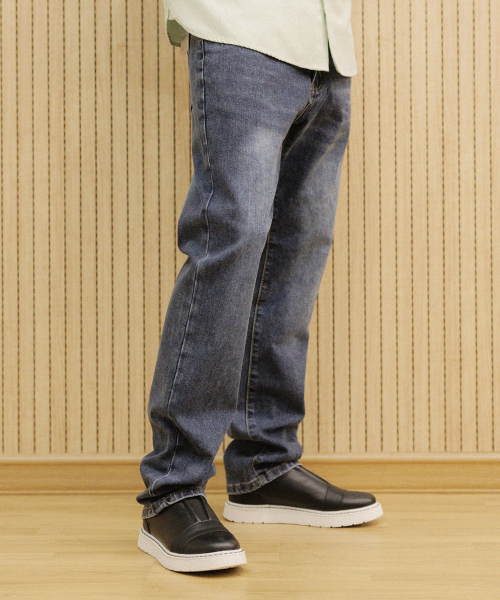 NUBINDA（ヌビンダ）の「スリムフィットスパンデニムパンツ[ディープブルー]（デニムパンツ・メンズ・その他・XXX-LARGE/M/L/XL/XXL）」の3枚目の写真