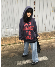 ISTKUNST | BAW HOODIE_NAVY(IK2EFMM408A)(パーカー)