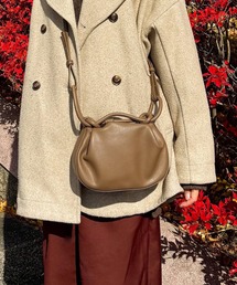 TONER（トナー）の「2WAYノットカーブハンドバッグ/ショルダーバッグ/ロゴプレート付き（ショルダーバッグ）」