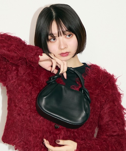 TONER(トナー)の「2WAYノットカーブハンドバッグ/ショルダーバッグ/ロゴプレート付き(ショルダーバッグ・レディース・シルバー/ブラック/ブラウン・FREE)」の2枚目の写真
