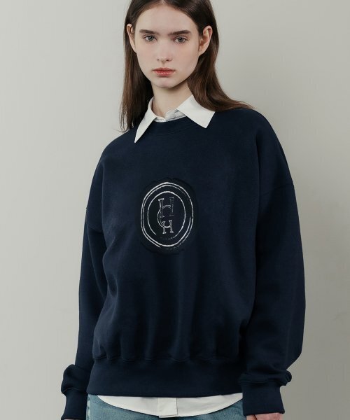 HARDCORE HAPPINESS（ハードコアハピネス）の「ROUND COMBINATION SWEATSHIRT_NAVY（スウェット・レディース・その他・FREE）」の6枚目の写真