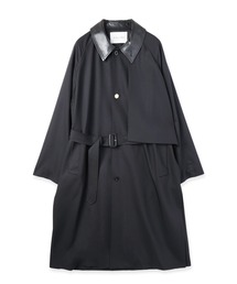 CULLNI（クルニ）の「Wool Gabardine Asymmetrical Layered Balmacaan Coat（ステンカラーコート）」