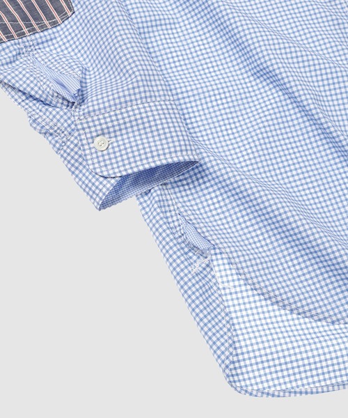 JUNYA WATANABE MAN（ジュンヤワタナベマン）の「COTTON CHECK × COTTON STRIPE  SHIRT（シャツ/ブラウス・メンズ・サックスブルー系・M/S/XS/XL）」の6枚目の写真