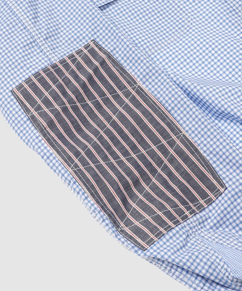 JUNYA WATANABE MAN（ジュンヤワタナベマン）の「COTTON CHECK × COTTON STRIPE  SHIRT（シャツ/ブラウス・メンズ・サックスブルー系・M/S/XS/XL）」の5枚目の写真