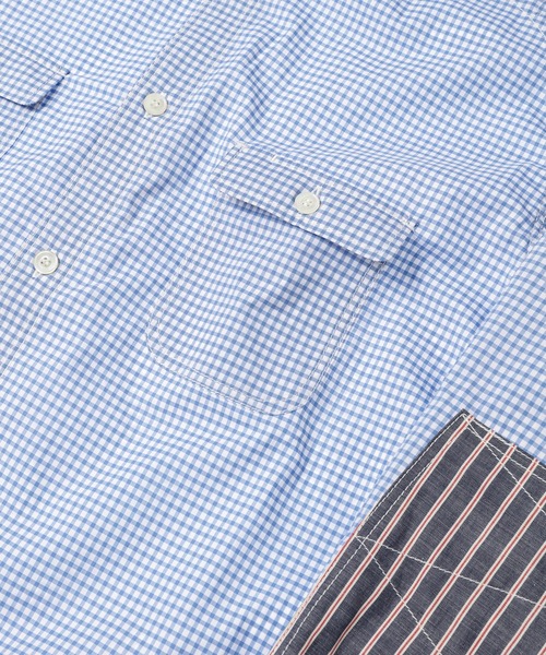 JUNYA WATANABE MAN（ジュンヤワタナベマン）の「COTTON CHECK × COTTON STRIPE  SHIRT（シャツ/ブラウス・メンズ・サックスブルー系・M/S/XS/XL）」の4枚目の写真