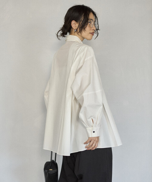 Firsthand（ファーストハンド）の「Firsthand/ファーストハンド ボックスタック バルーンスリーブ ロングスリーブシャツ（シャツ/ブラウス・レディース・ホワイト/ピンク/ブルー/レモンイエロー・FREE）」の5枚目の写真