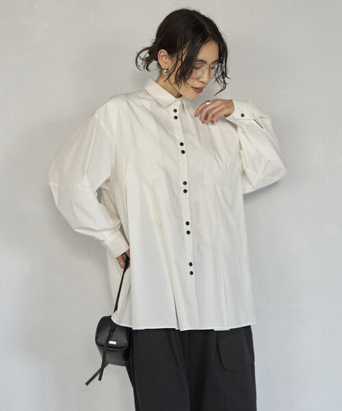 Firsthand（ファーストハンド）の「Firsthand/ファーストハンド ボックスタック バルーンスリーブ ロングスリーブシャツ（シャツ/ブラウス・レディース・ホワイト/ピンク/ブルー/レモンイエロー・FREE）」の7枚目の写真