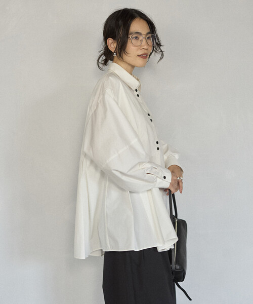 Firsthand（ファーストハンド）の「Firsthand/ファーストハンド ボックスタック バルーンスリーブ ロングスリーブシャツ（シャツ/ブラウス・レディース・ホワイト/ピンク/ブルー/レモンイエロー・FREE）」の8枚目の写真