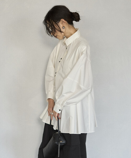 Firsthand（ファーストハンド）の「Firsthand/ファーストハンド ボックスタック バルーンスリーブ ロングスリーブシャツ（シャツ/ブラウス・レディース・ホワイト/ピンク/ブルー/レモンイエロー・FREE）」の11枚目の写真