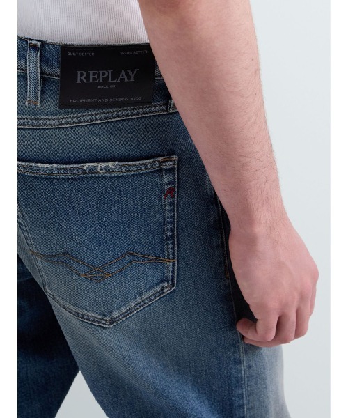 REPLAY(リプレイ)の「リラックステーパードWAINE コンフォートストレッチデニム(デニムパンツ・メンズ・ブルー・W36xL32/W34xL32/W33xL32/W32xL32/W31xL32/W30xL32/W29xL32)」の7枚目の写真